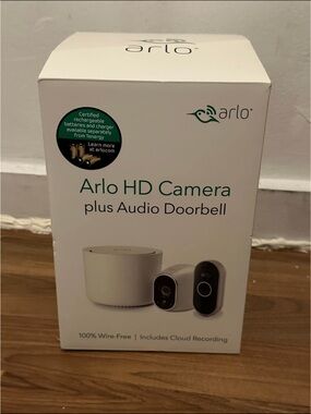 Arlo VMK3150-100NAS Wireless Indoor/Outdoor HD Camera Audio Bell: Black/White